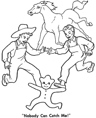 gingerbread man coloring page