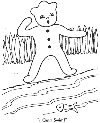 gingerbread man coloring page