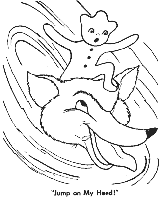 gingerbread man coloring page