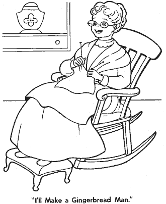 gingerbread man coloring pages