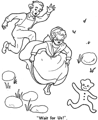 gingerbread man coloring page