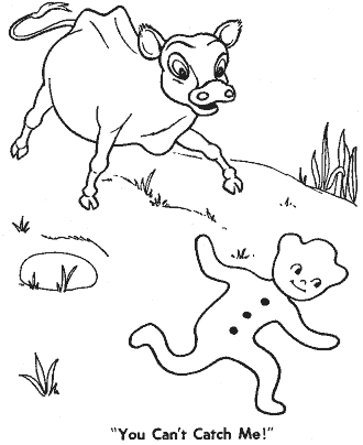 gingerbread man coloring page