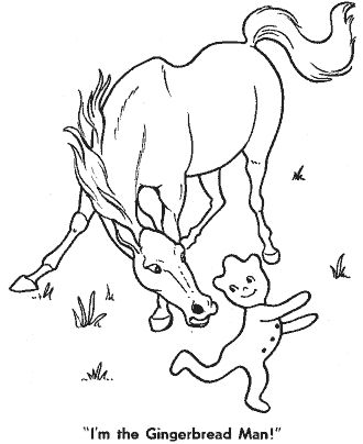 gingerbread man coloring page