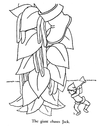 jack and beanstalk coloring page