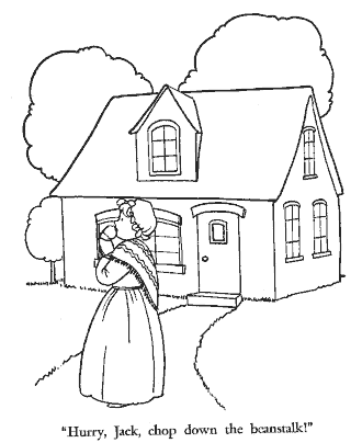 jack and beanstalk coloring page