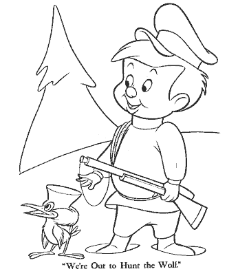 peter and the wolf coloring page