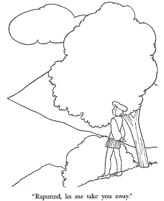 fairy tale Rapunzel coloring page