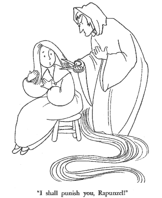 fairy tale Rapunzel coloring page