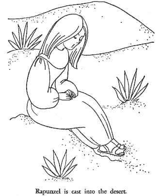 fairy tale Rapunzel coloring page