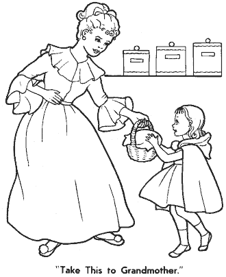 little red riding hood coloring pages