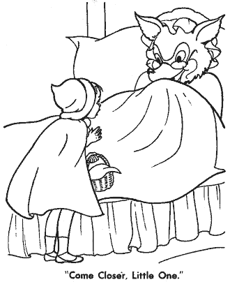 little red riding hood coloring page