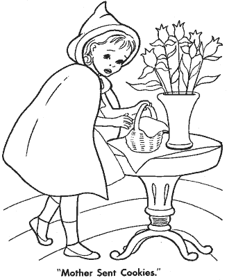 little red riding hood coloring page