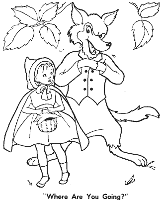 little red riding hood coloring pages