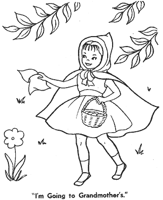little red riding hood coloring page
