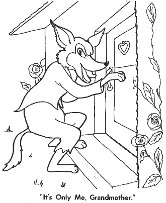 little red riding hood coloring page