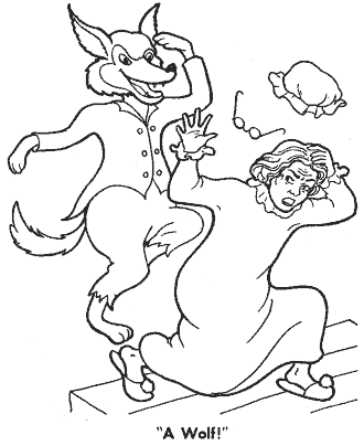 little red riding hood coloring page