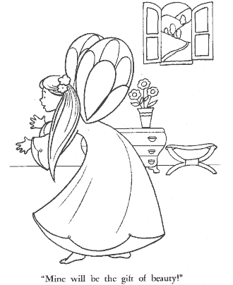 sleeping beauty coloring pages