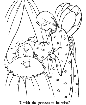 sleeping beauty coloring page