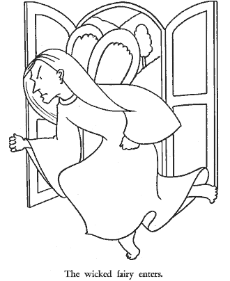 sleeping beauty coloring page