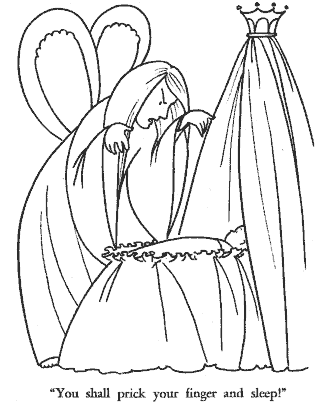 sleeping beauty coloring page