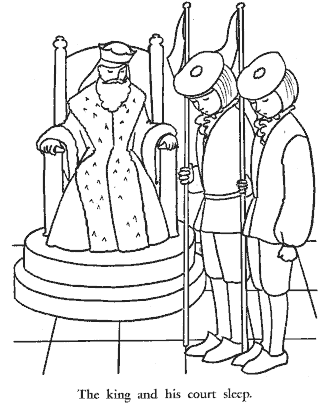 sleeping beauty coloring page