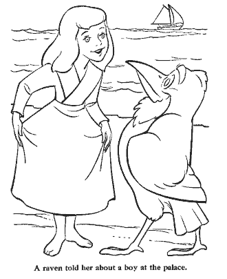 snow queen fairy tale coloring page