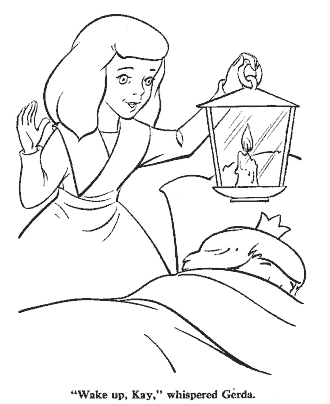 snow queen fairy tale coloring page