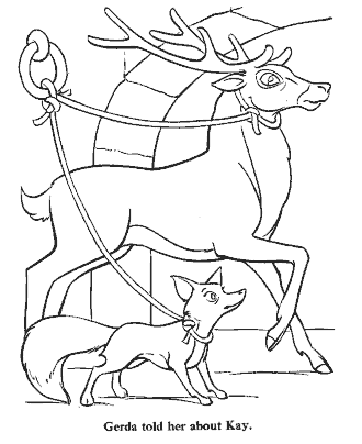 snow queen fairy tale coloring page