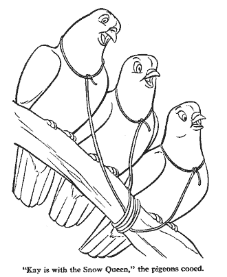 snow queen fairy tale coloring page