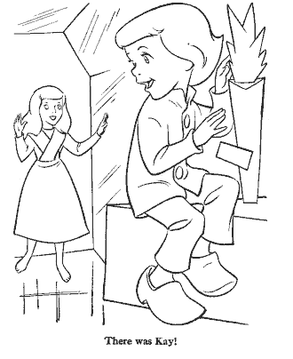 snow queen fairy tale coloring page