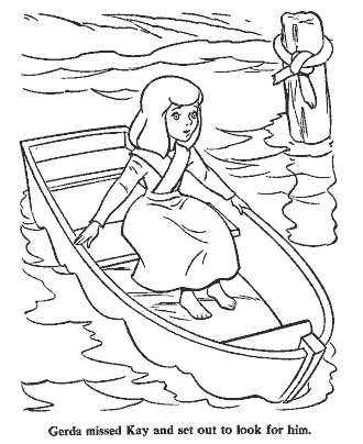 snow queen fairy tale coloring page