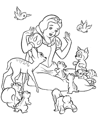 snow white coloring pages
