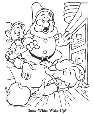 snow white coloring page