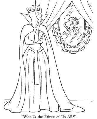 snow white coloring pages