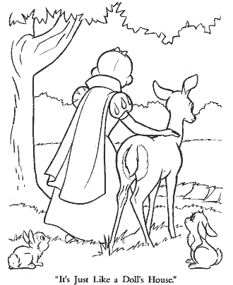 snow white coloring page