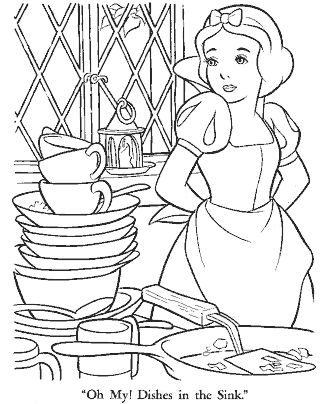snow white coloring page