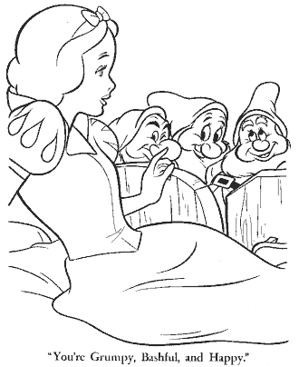 snow white coloring page