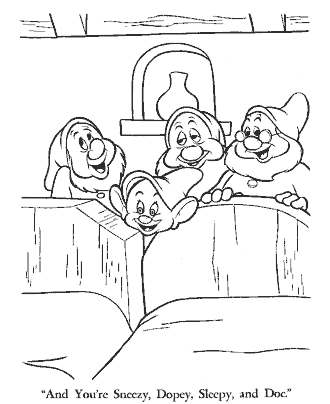 snow white coloring page
