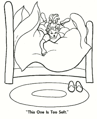 goldilocks and the three bears coloring page