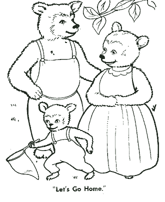 goldilocks and the three bears coloring page