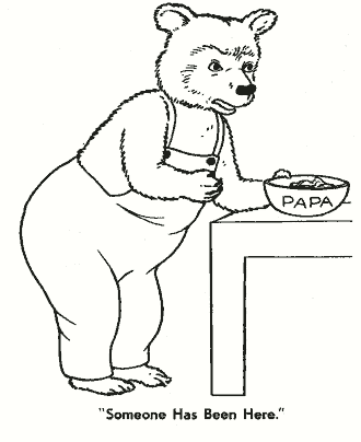 goldilocks and the three bears coloring page