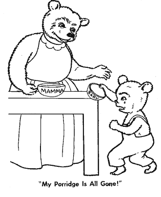 goldilocks and the three bears coloring page