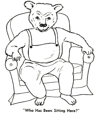 goldilocks and the three bears coloring page