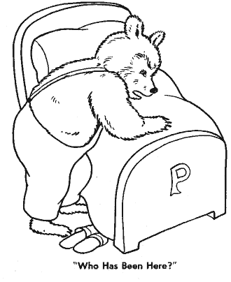goldilocks and the three bears coloring page