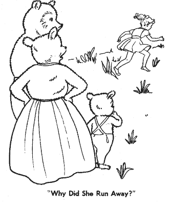 goldilocks and the three bears coloring page