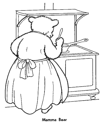 goldilocks and the three bears coloring page
