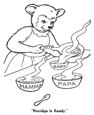 goldilocks and the three bears coloring page