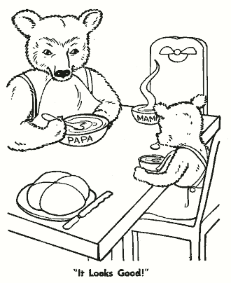 goldilocks and the three bears coloring page