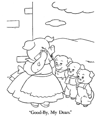 three little pigs coloring pages