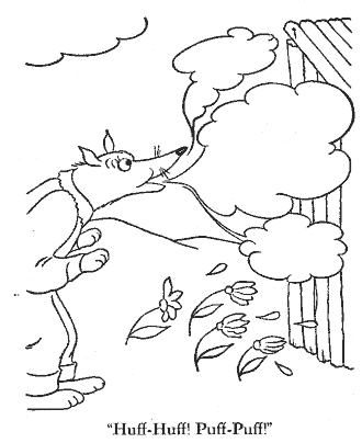 3 little pigs coloring page